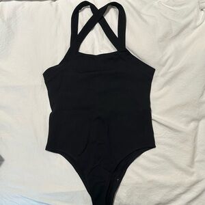 Forever 21 crisscross Black Bodysuit